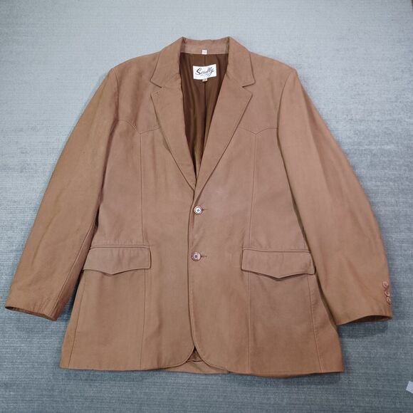 Vintage Scully Suede Jacket Blazer Mens 44 Brown Suede Western Sport Coat - Picture 11 of 11